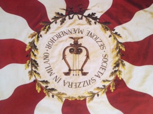 La bandiera del "Mannerchor", 1887 da "Centrotrentanni della Società Svizzera di Milano"