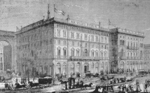 I magazzini Aux Ville d'italie in via Tommaso Grossi (1879)
