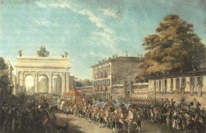 Ingresso di Francesco I nel 1825 da Porta Orientale